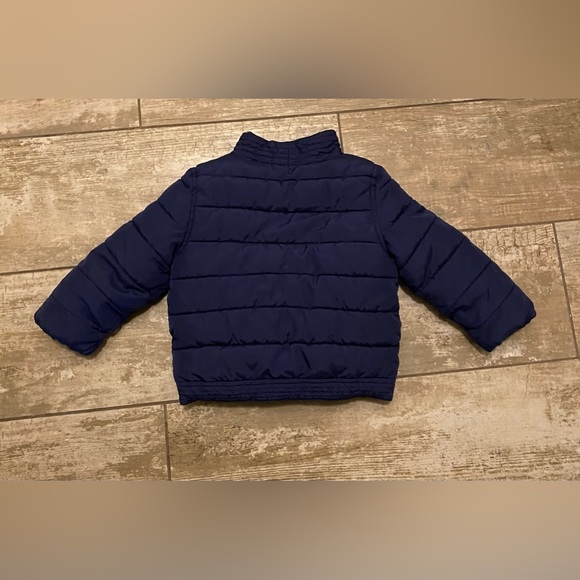 BabyGap navy blue puffer with flower detail size 2 yrs - Picture 6 of 9